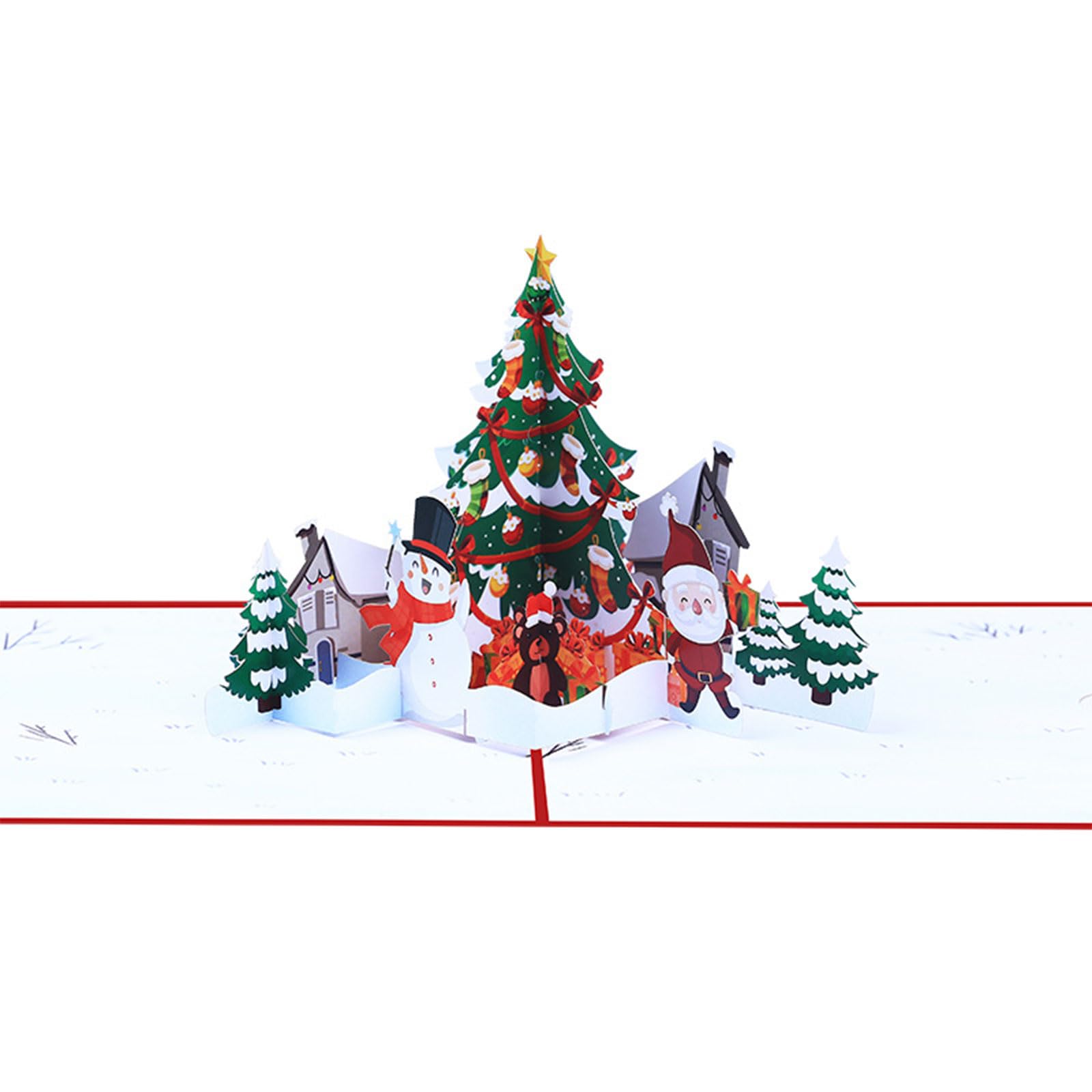 Kalttoy Santa Christmas Card Card with Envelope 3D Greeting Cards for Winter Merry Christmas Cards