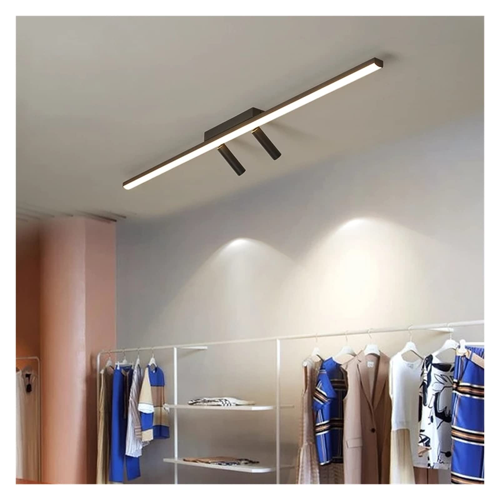 Foyer Sypialnia Gabinet Balkon Lampy Sufitowe Nowoczesna lampa sufitowa led Oświetlenie Oprawy oświetleniowe Kolor Czarny(Warm White NO RC,1200mm)