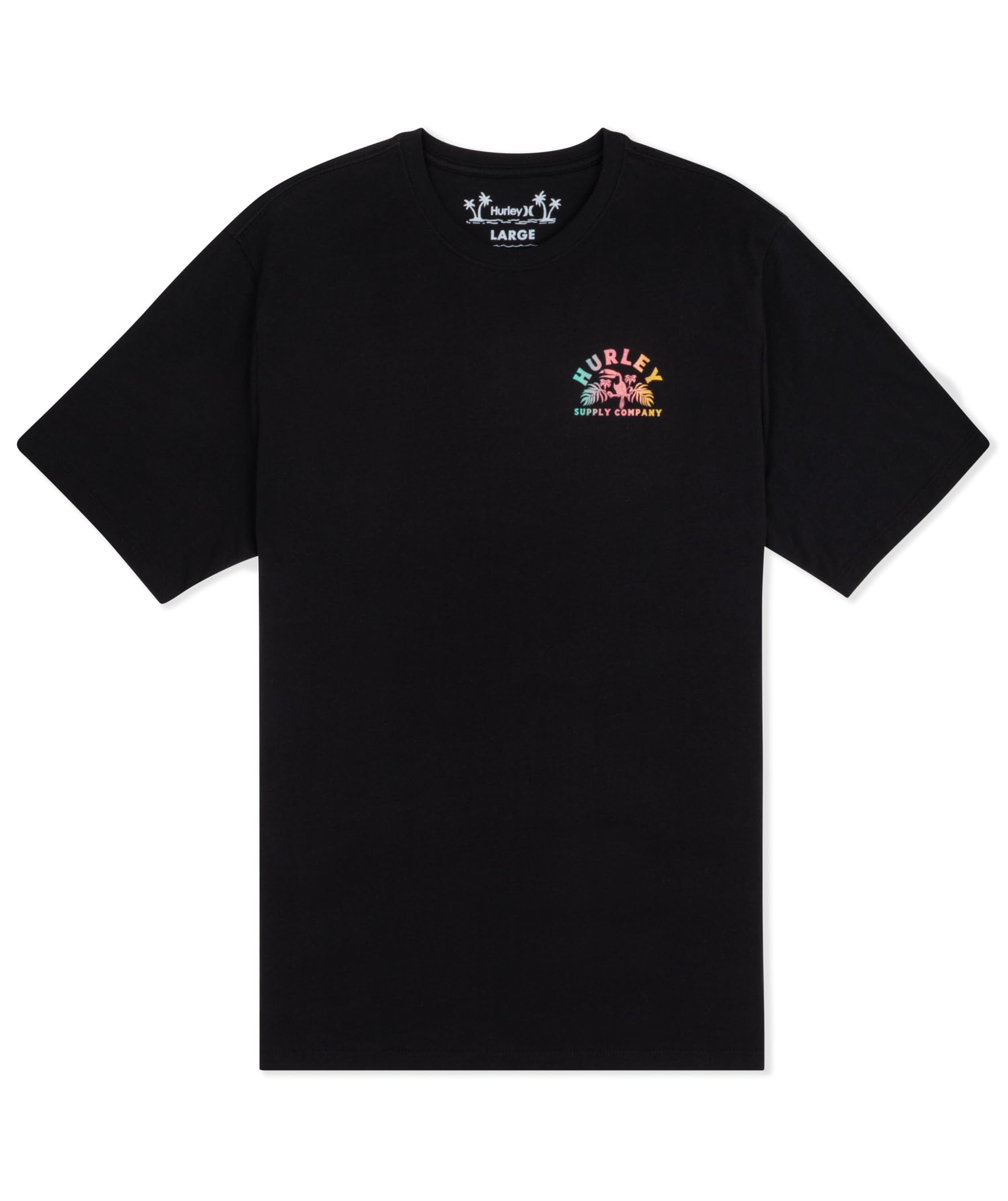 Hurley mens Short Sleeve Graphic T-shirt, Regular Fit Crewneck Tee