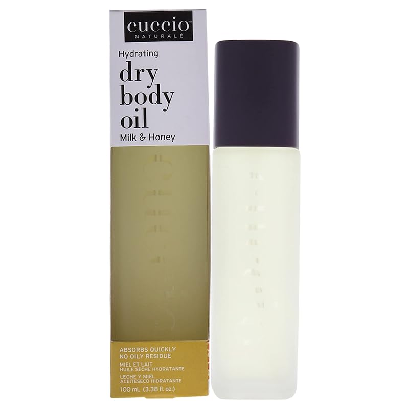 Cuccio Naturale Óleo Corporal Seco Milk & Honey, sem parabenos, 100 mL