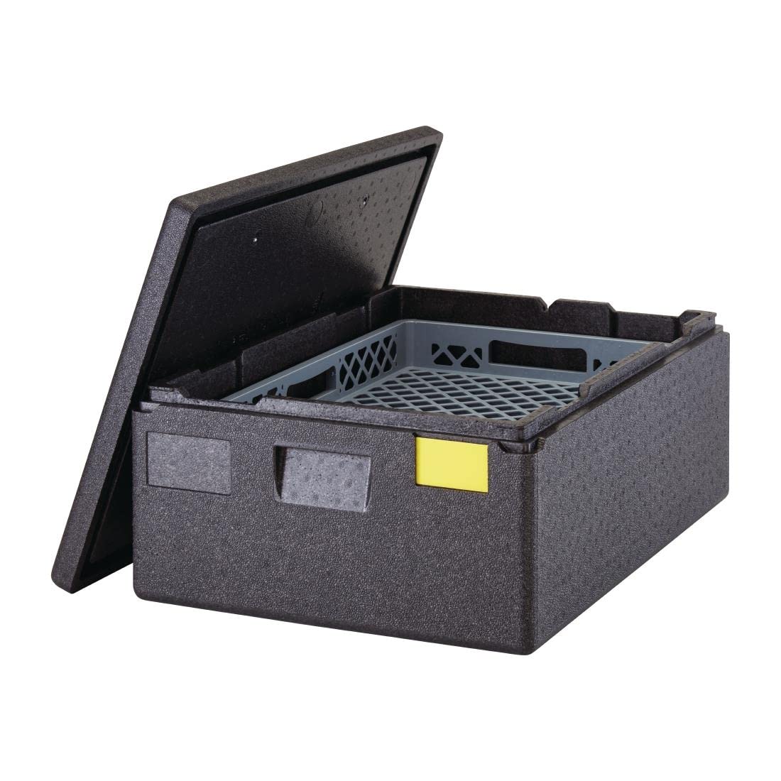 CAMBRO - Contenedor isotérmico con carga superior Cam Gobox para bandejas de 60x40 cm y 20 cm prof. 53 L - 49 x 69 x 27 cm (M.Ext) - 42,5 x 62,5 x 20,5 cm (M.Int) - Negro