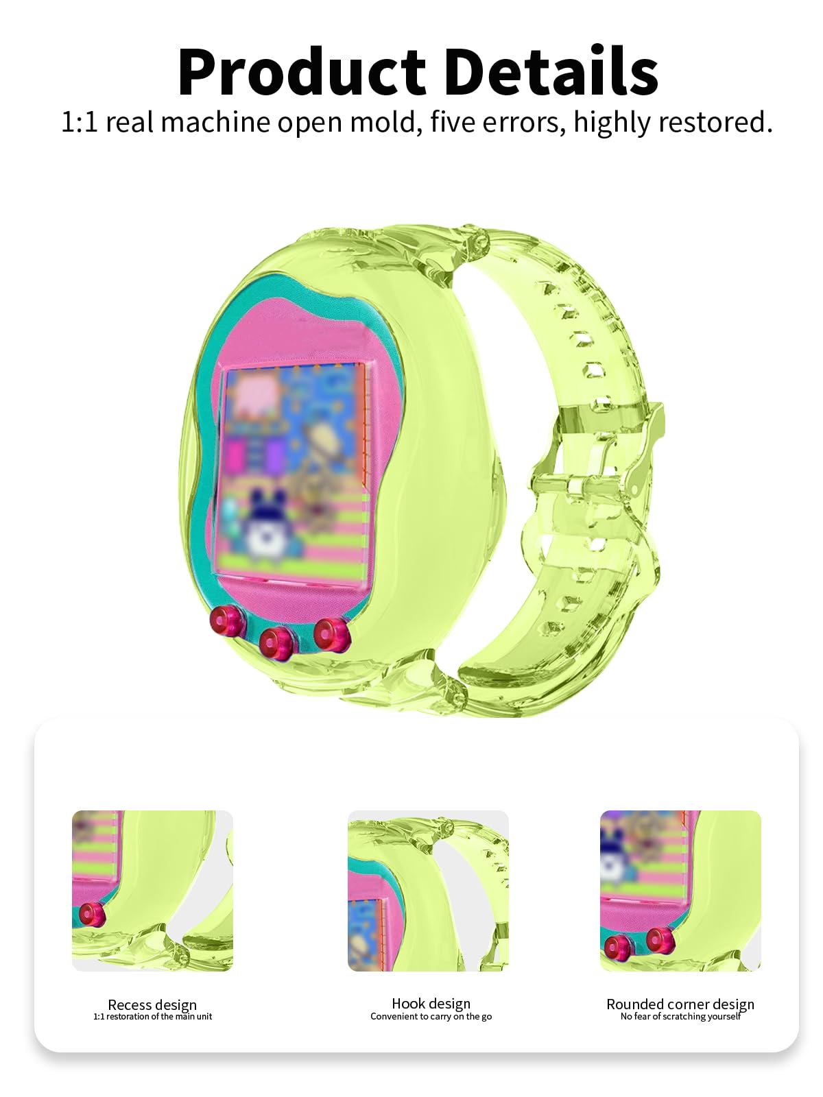 Silicone Case for Tamagotchi Bandai Uni, Soft Protective Cover with Hand Strap,toergy Comfortable - Image 3