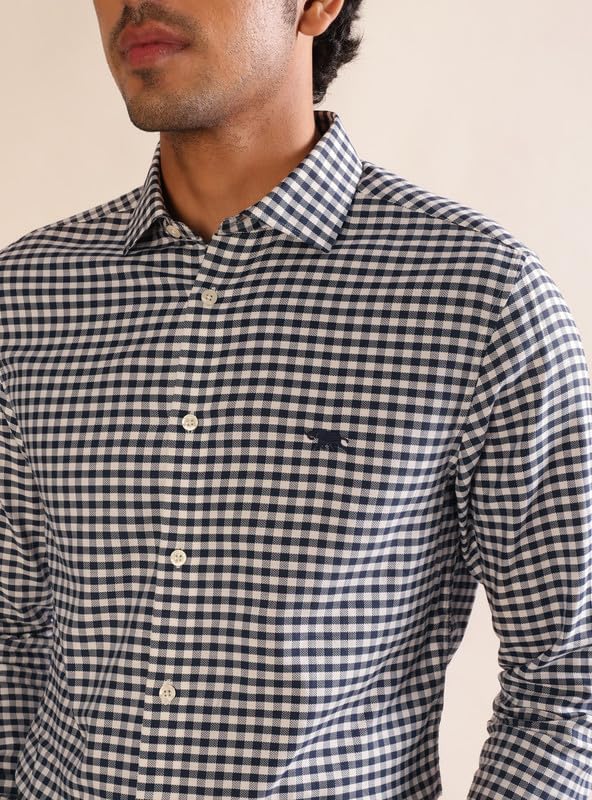 Image of Andamen Men Dobby Full Sleeve Cutaway Shirt
