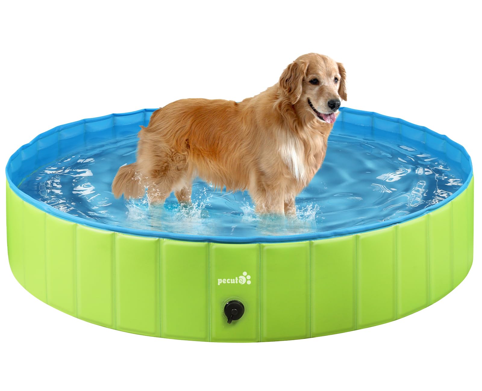 Pecute Piscina para Perros Bañeras Mascotas Pequeños Medianos y Grandes Desmontables Plegable PVC Antideslizante y Resistente al Desgaste para Exterior y Jardín