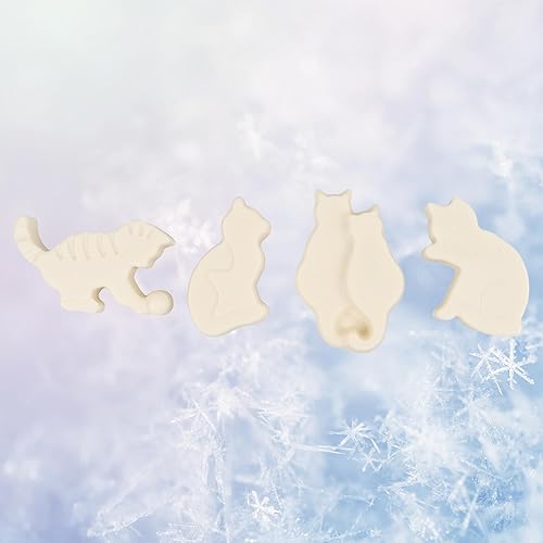 Miniatura 5 de Moldes de silicona en forma de gato para cubitos de hielo y bandejas de gelatina para hacer dulces y gelatina, moldes de chocolate