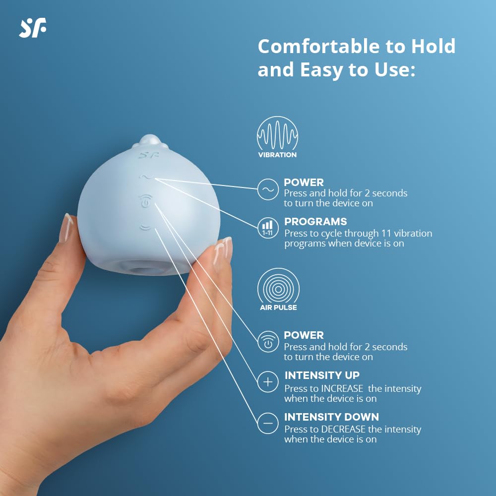 Satisfyer Mochi Vibrador de ondas de presión | Mini estimulador de clítoris con 2 motores | Pulso de aire y vibración | Resistente al agua IPX7 | Silicona | Compacto | Para el clítoris