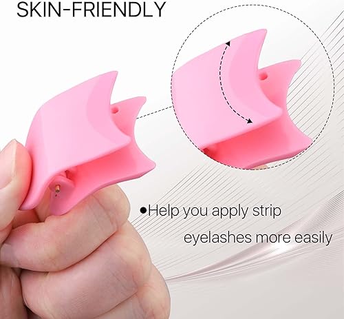 Miniatura 3 de Herramienta aplicadora de pestañas de 1.378 in de ancho, 1 pinza para pestañas postizas, color rosa