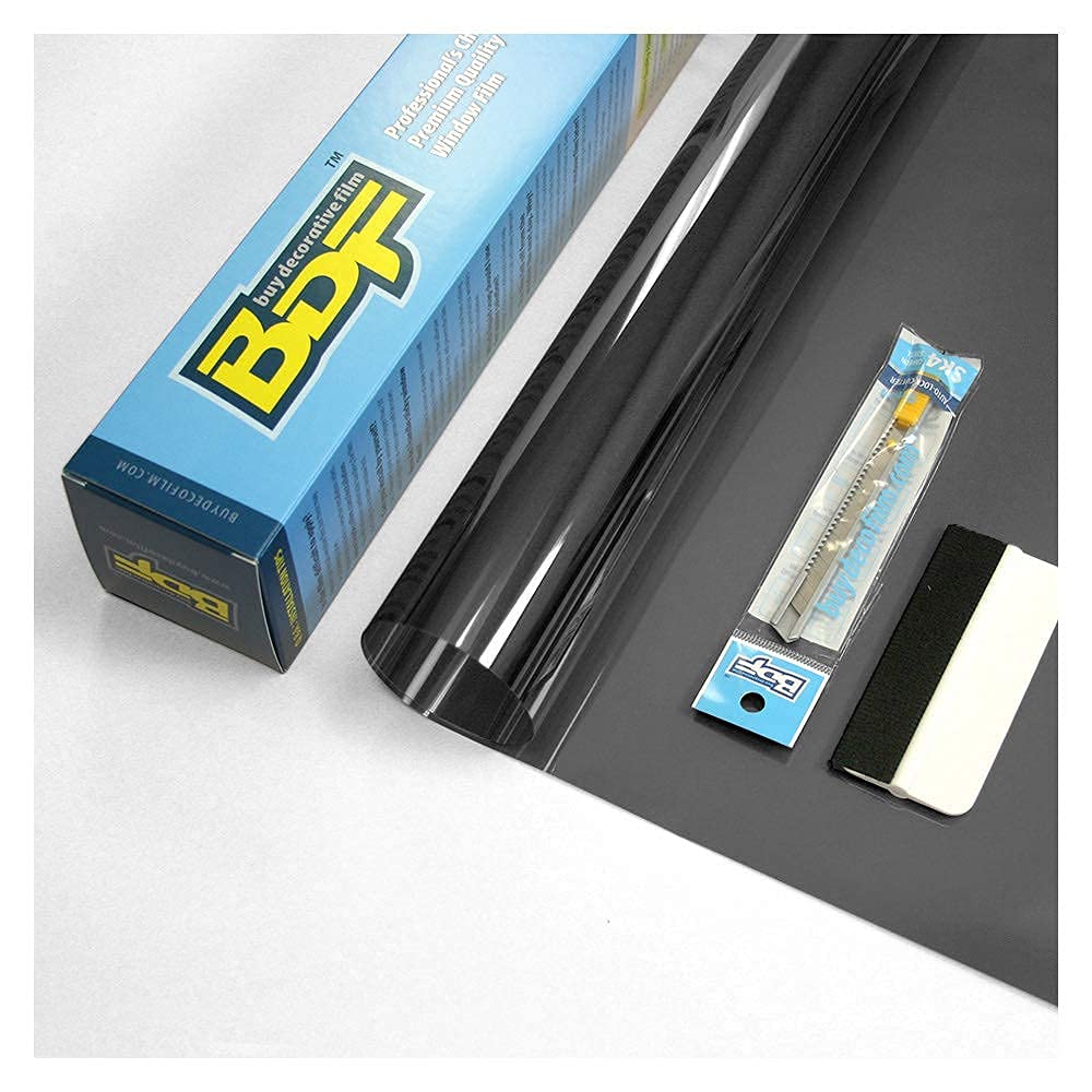 BDF NA20 Black Window Film - 36in X 50ft Roll For Privacy, Sun Control & Heat Rejection