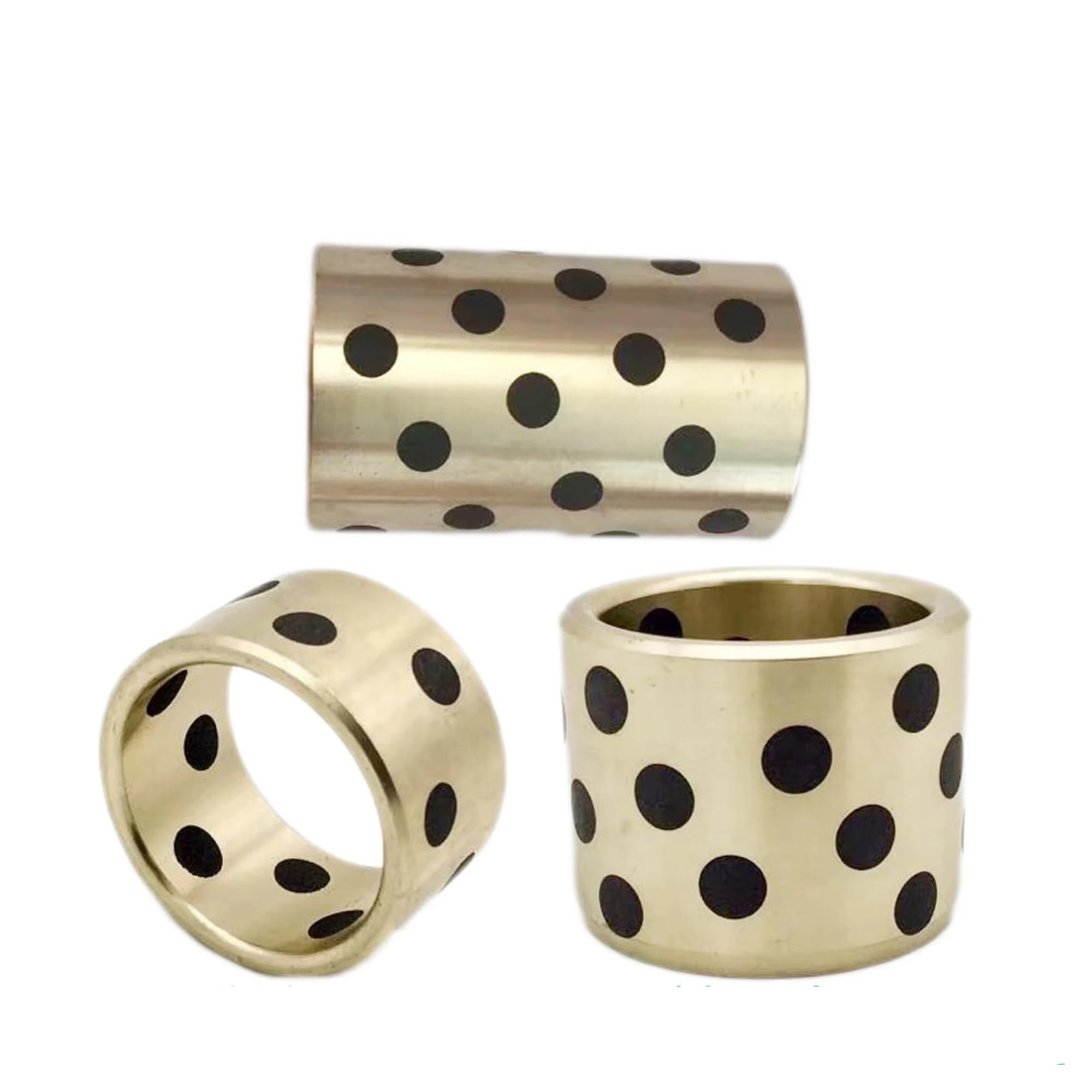 Douilles en cuivre graphité ID 10MM OD 14 H 7 8 10 12 15 16 20 25 40 50 Ensemble de roulements à billes en graphite linéaire et cuivre, bague autolubrifiante à l'huile(5PCS,10X14X50)