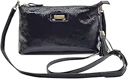 Bolsa Transversal Feminina Couro Legítimo Alça Regulável Bolso Interno