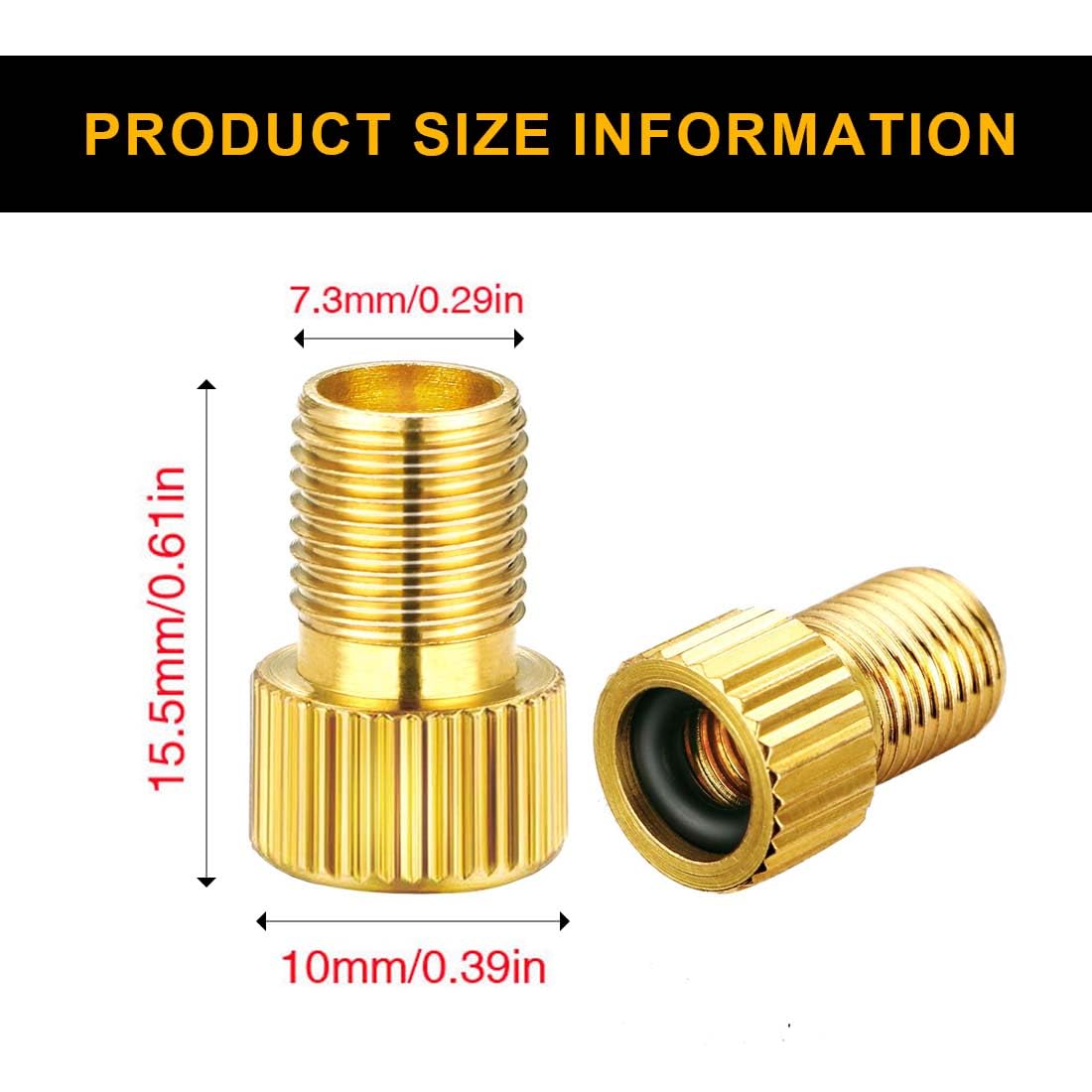 20 Adattatori Valvole Presta-Schrader Per Bici - Ottone, 10 Colori, Per Gonfiaggio Pneumatici - Foto 7