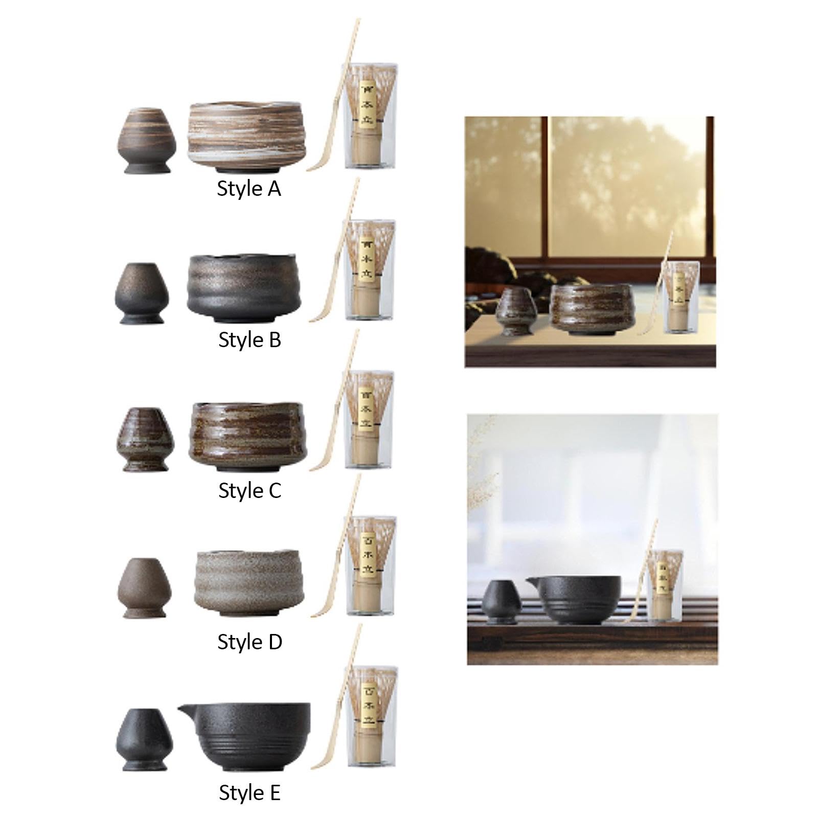 ATORSE™ Chinese Matcha Tea Ceremony Set Handmade Matcha Ceremony for Home Restaurant Style A|Home & Garden|Food & Beverages|Tea 4