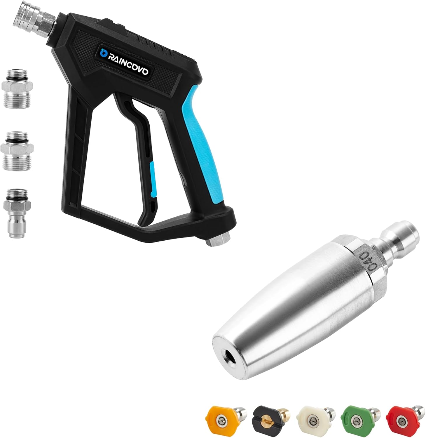 Raincovo Pressure Washer Gun with Swivel, Short Pressure
