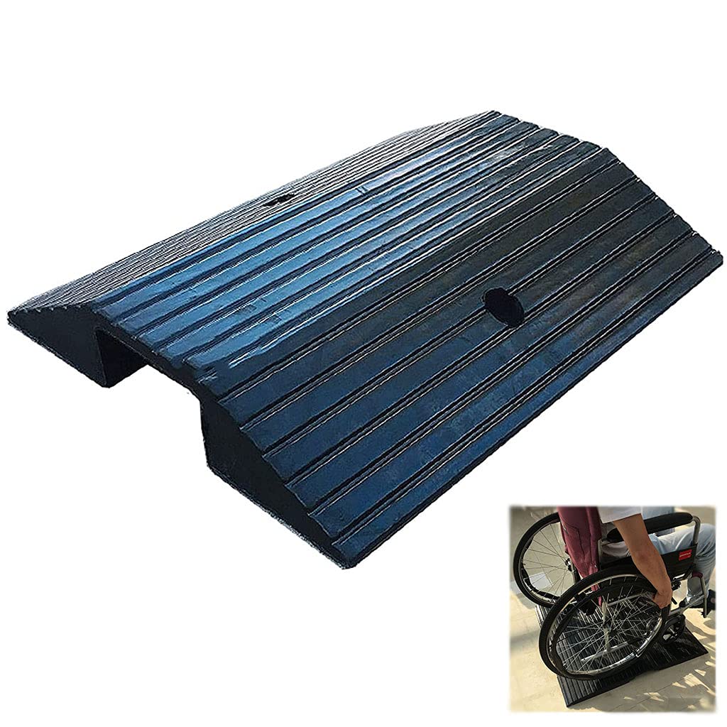 Rampe pour fauteuils roulants en caoutchouc portable pour porte de maison