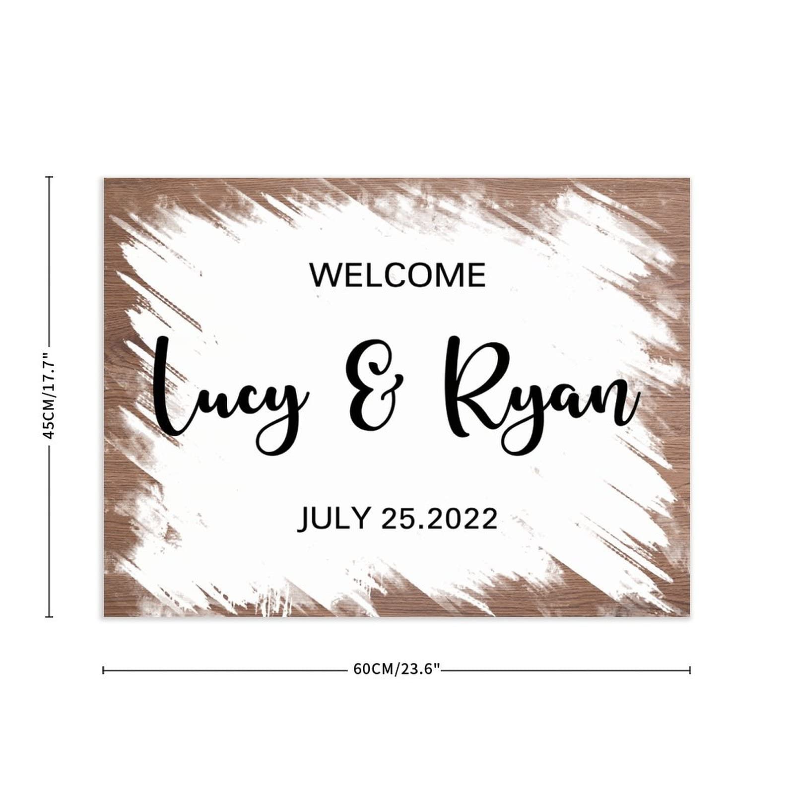 Personalisiertes Hochzeits-Willkommensschild Willkommensschild Hochzeitsschild Bauernhaus Familienname Dekor Holzschild Hochzeit Empfang Poster für Zeremonie Verlobung Party Supplies Geschenk