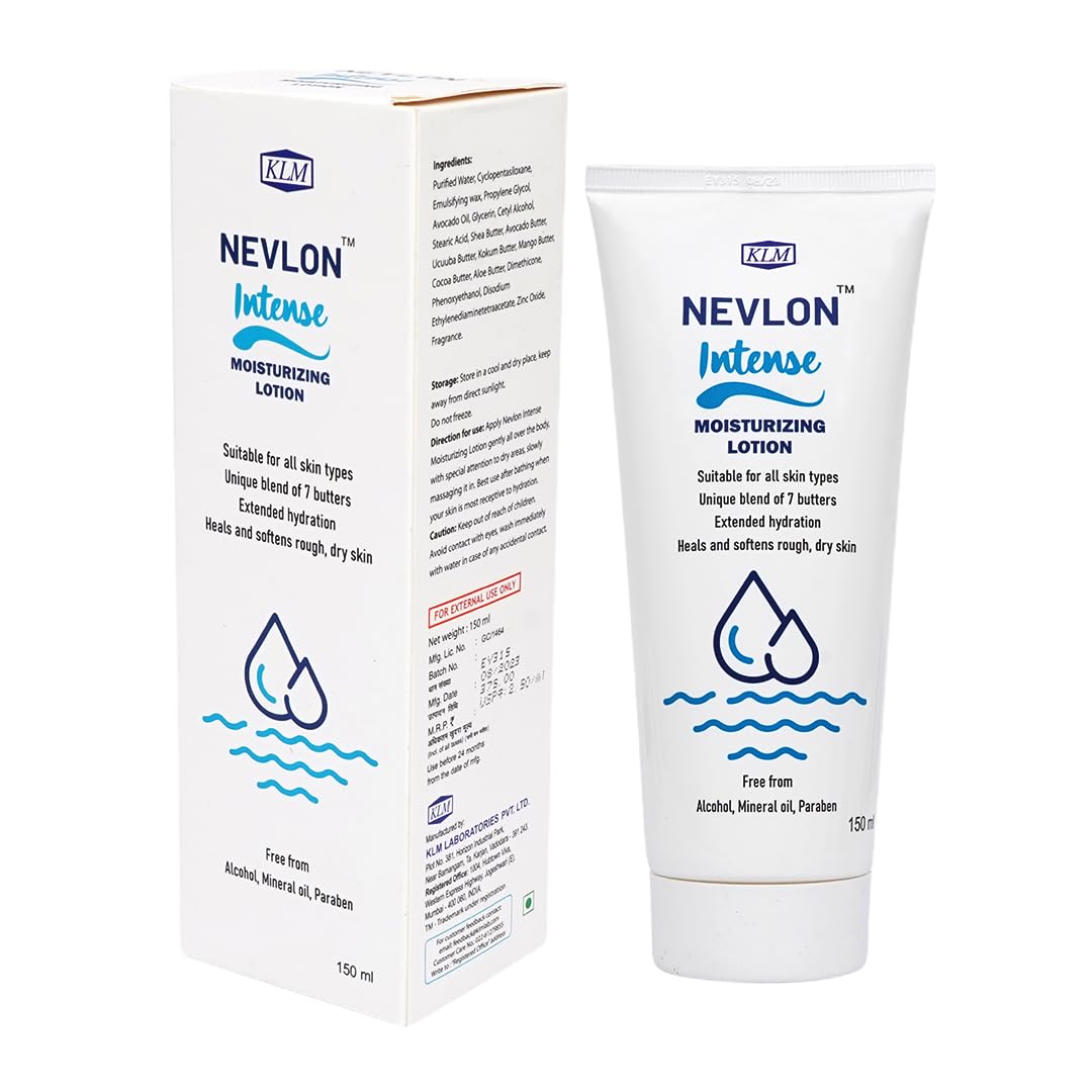 KLM Nevlon Intense Moisturizing Lotion, 150ml | Unique Blend of 7 Butters, Extended Hydration | Suitable for All Skin Types-image-19