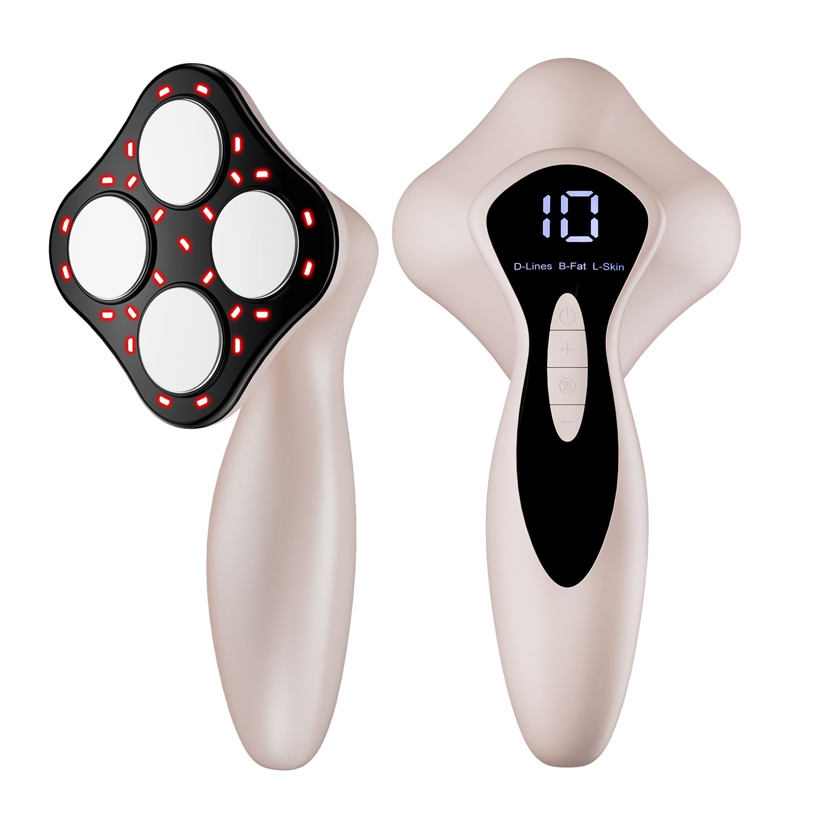 Masajeador AnticelulÃtico Profesional, 3 en 1 Masajeador AnticelulÃtico Eléctrico Unisex para Cintura, Vientre, Brazos, Glúteos y Piernas (Oro Rosa) Recycled Claim Standard 100