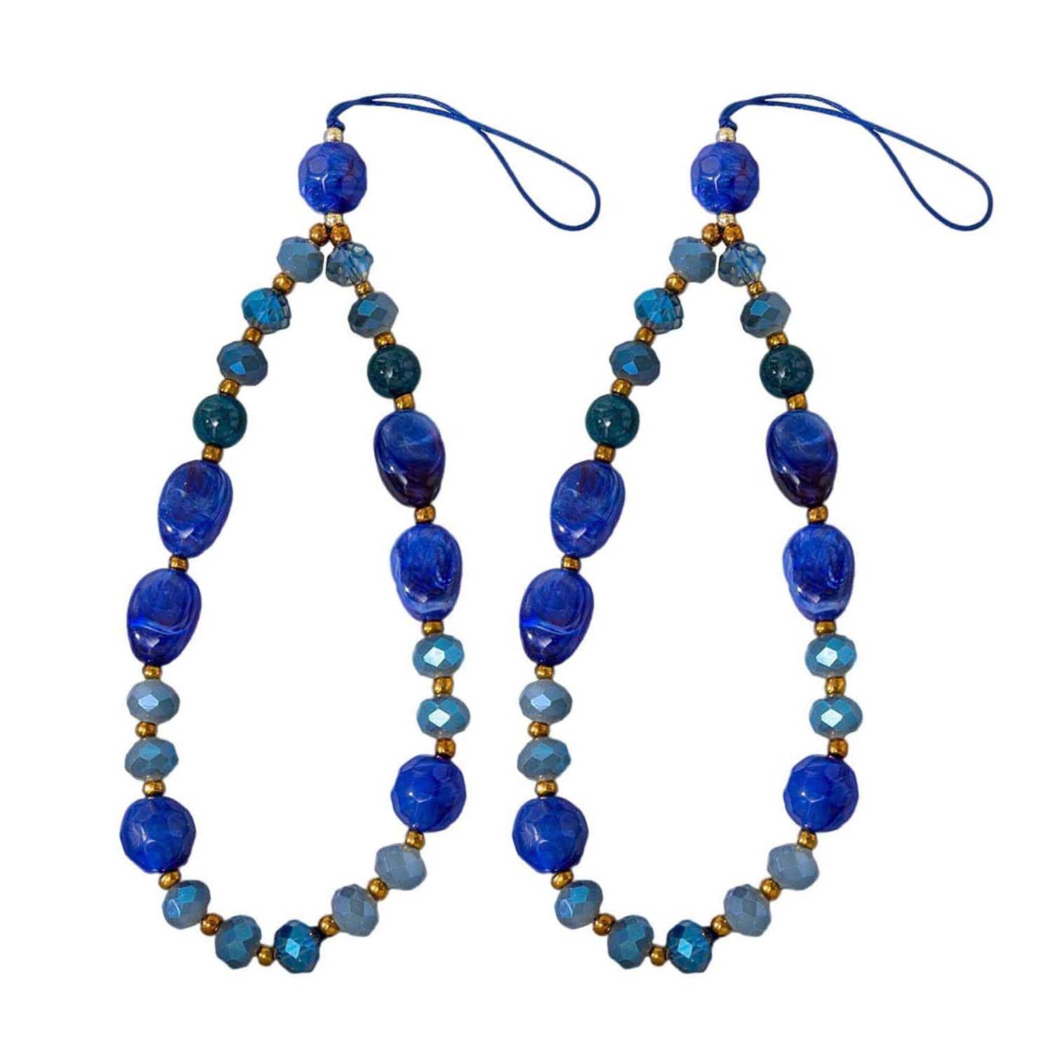 Staqlo Phone Charm Strap Lanyard Camera Wristlet Fixed Beads Pearl Chain for Women