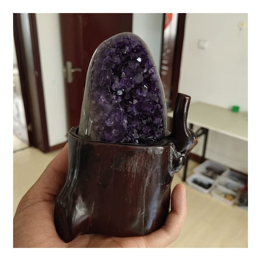 Natürliche Kristall-Amethyst-Cluster, Amethyst-Lochverzierungen, Füllhorn, Amethyst-Stein, Natursteine ERTEYIN