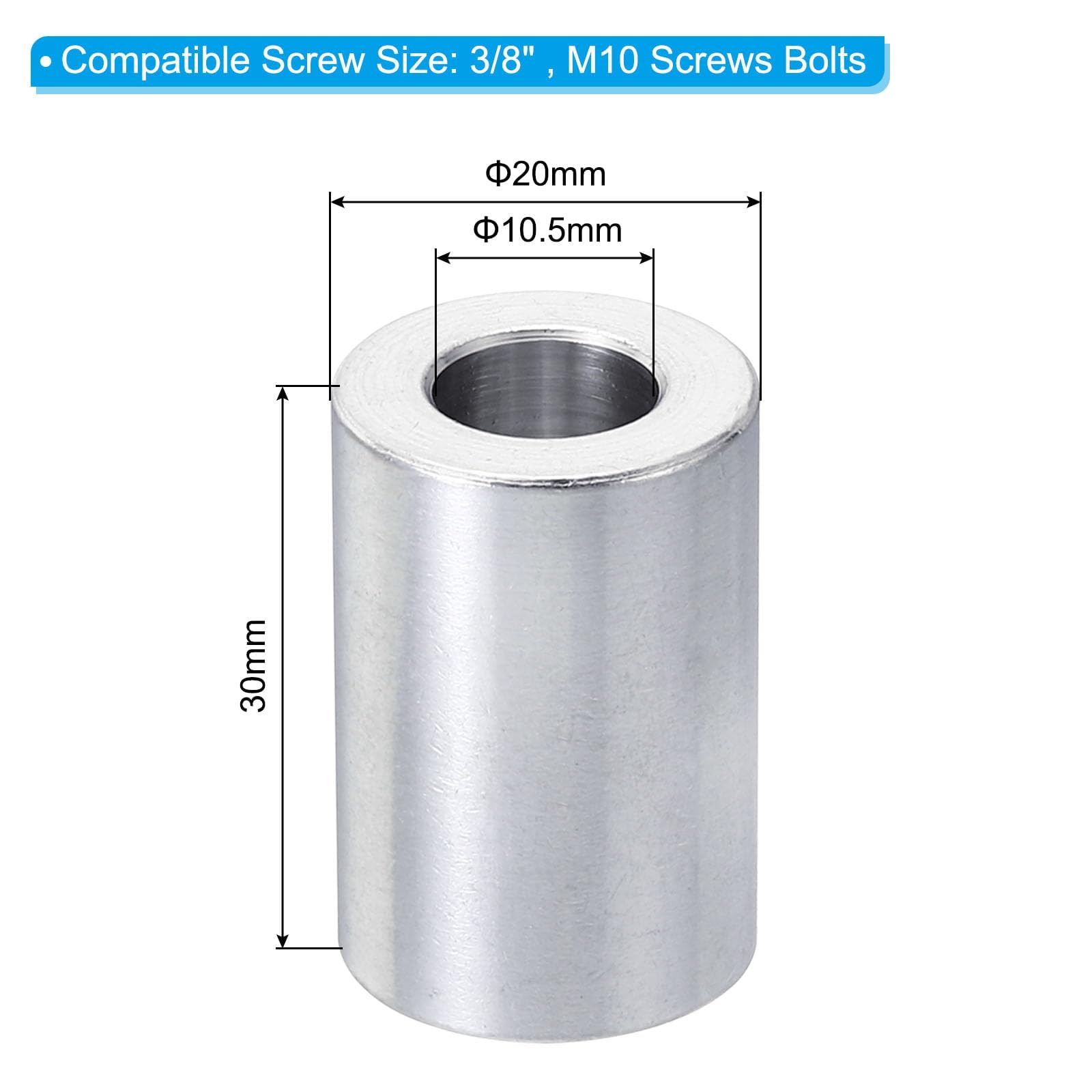 TA-VIGOR 5Pcs M10 Aluminum Spacer - Image 2