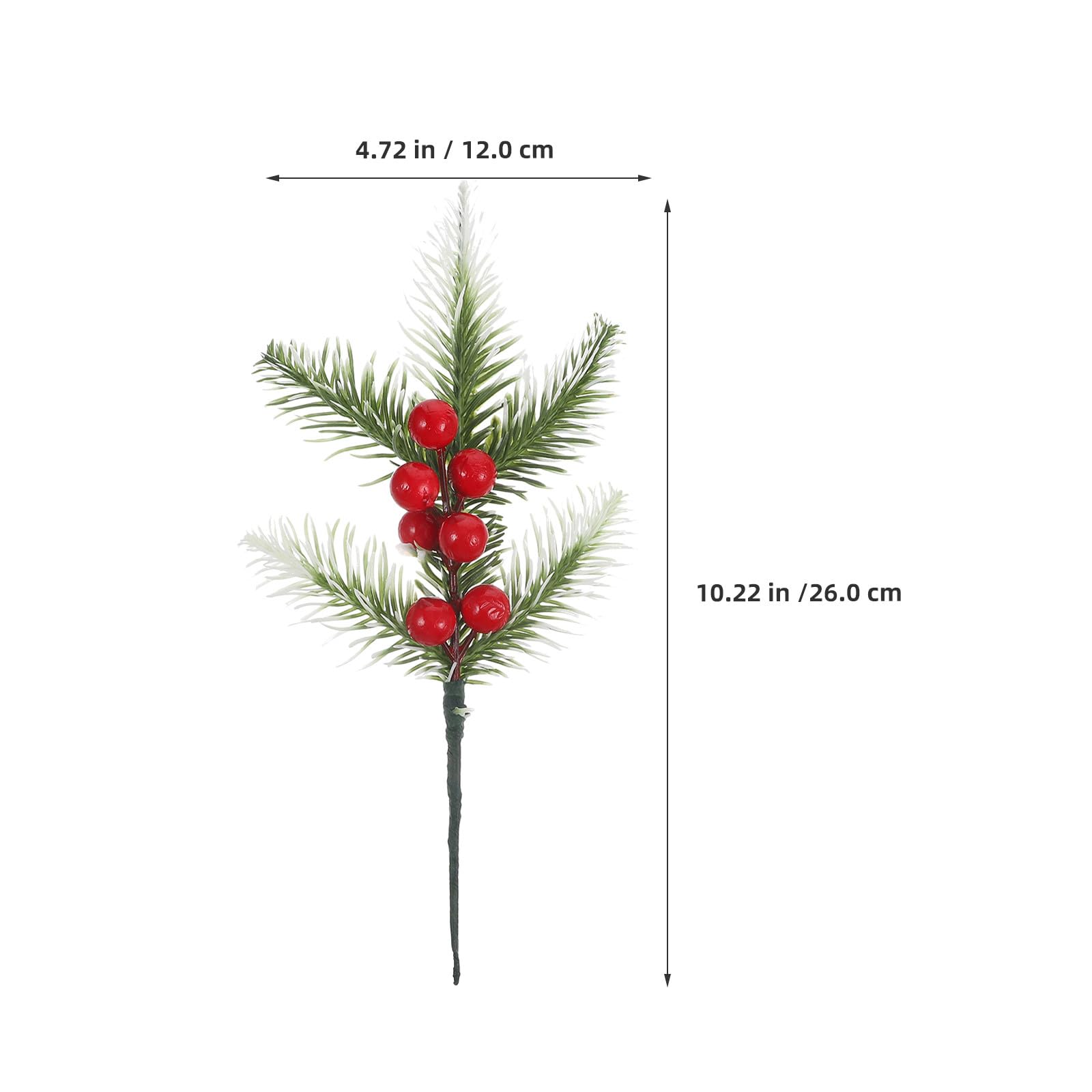 Alipis 20piezas Decoraciones Navideñas Ramas de Pino Artificiales Bayas Falsas Agujas de Pino Nevadas Vegetación para Guirnaldas Arreglos de Plantas y Centros de Mesa de Invierno