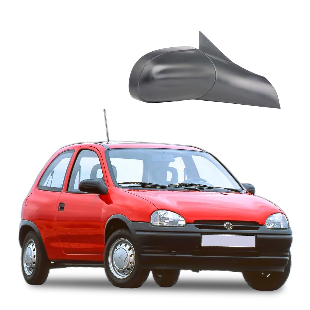 CG94 Specchietto retrovisore con Leva per Auto OP-El Corsa - Combo - Calotta Nera (Lato Destro)