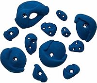Metolius Boulder Climbing Hold Set 12-Pack - Polyurethane Resin Holds for Home Wall Training & Bouldering