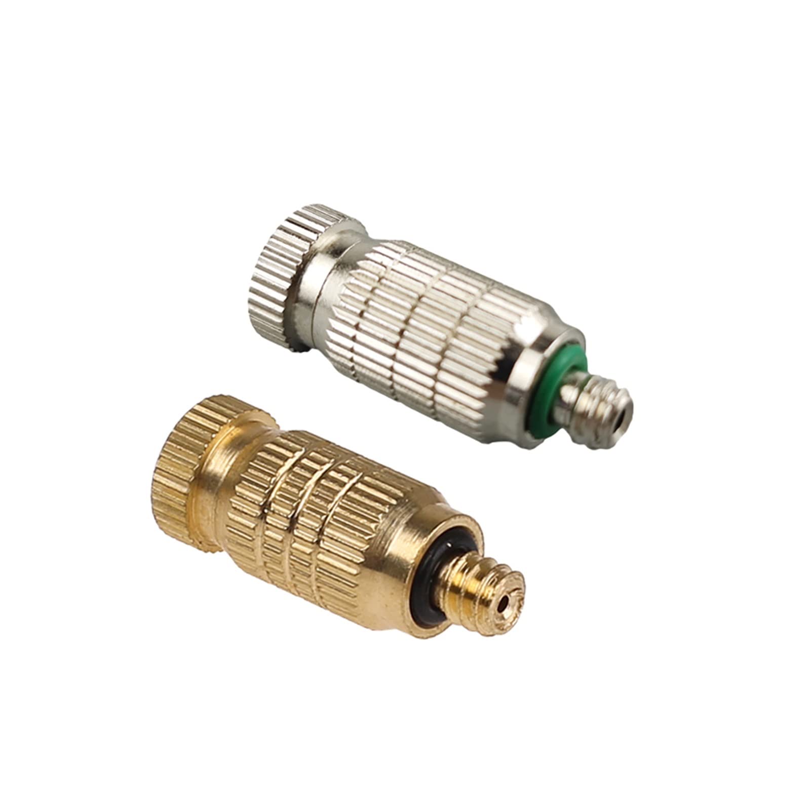 Bewässerungsdüsen, 50 Stück, 0,1–0,7 mm, Kühlung, Zerstäubersprüher, 3/16-Zoll-Ale-Gewinde, Düsen für Industriebefeuchter, Gartenbewässerungskühler-Anschluss (Farbe: 0,6 mm SS) (Farbe: 0,5 mm