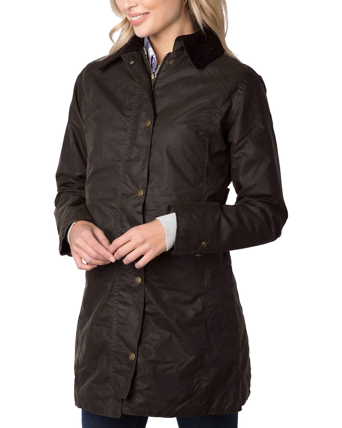 Rydalehannah Ii Length 100 Waxed Cotton Long Jacket