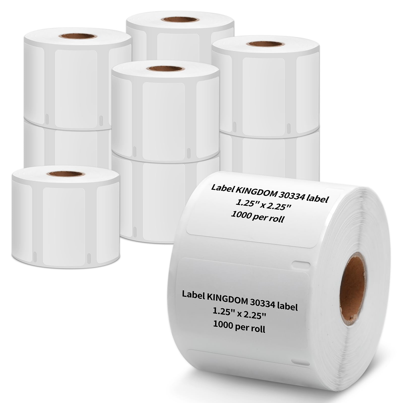 10 Rolls Compatible with Dymo LabelWriter 30334 White Label 1-1/4"x 2-1/4"