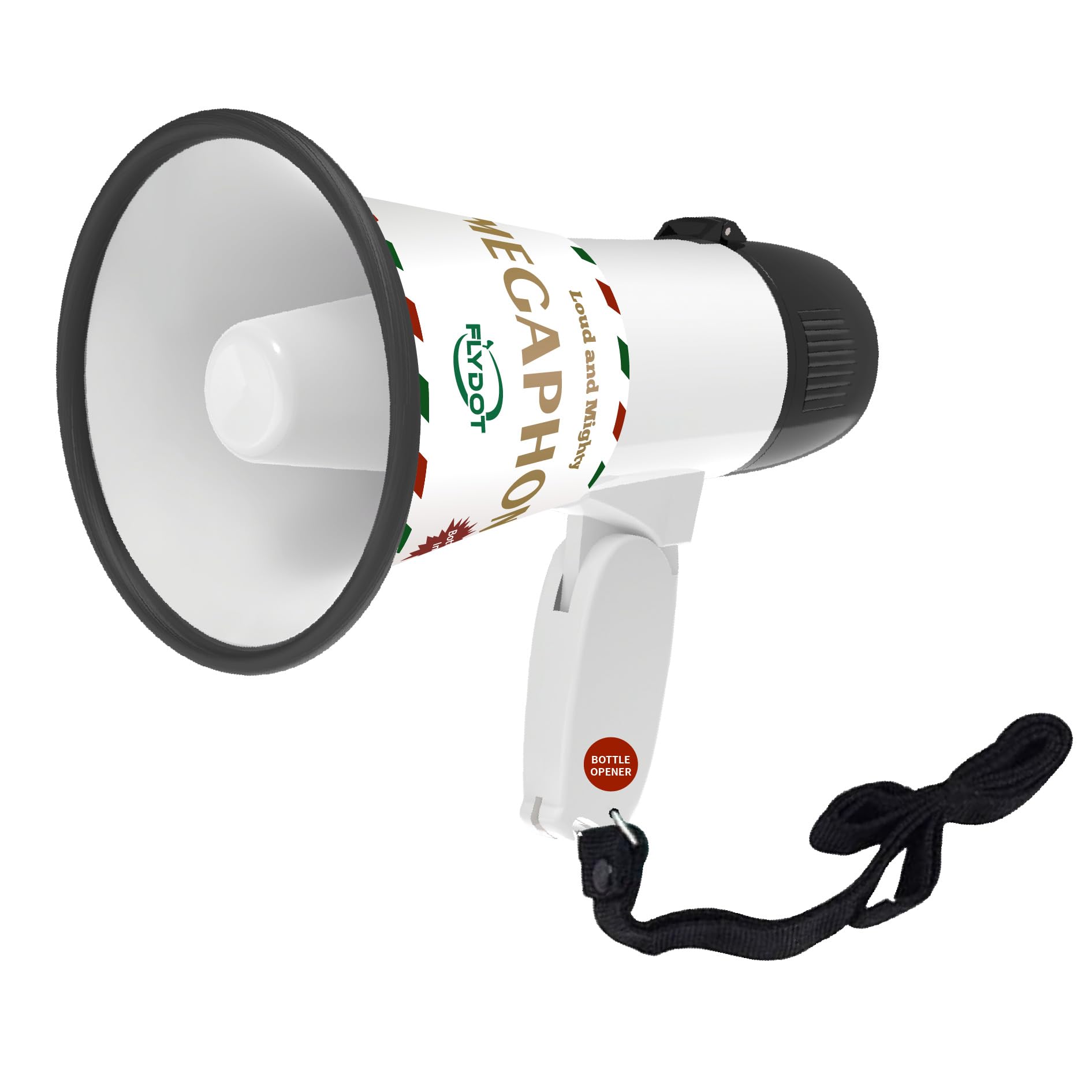 Megaphone with Speaker Microphone Siren and 240-Second Recording Bullhorn Includes Volume Control for Outdoor Events and Crowd Management
