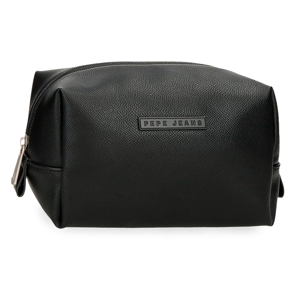 Pepe Jeans Elia Toiletry Bag, One Size, Black/White, One Size, Toiletry Bag