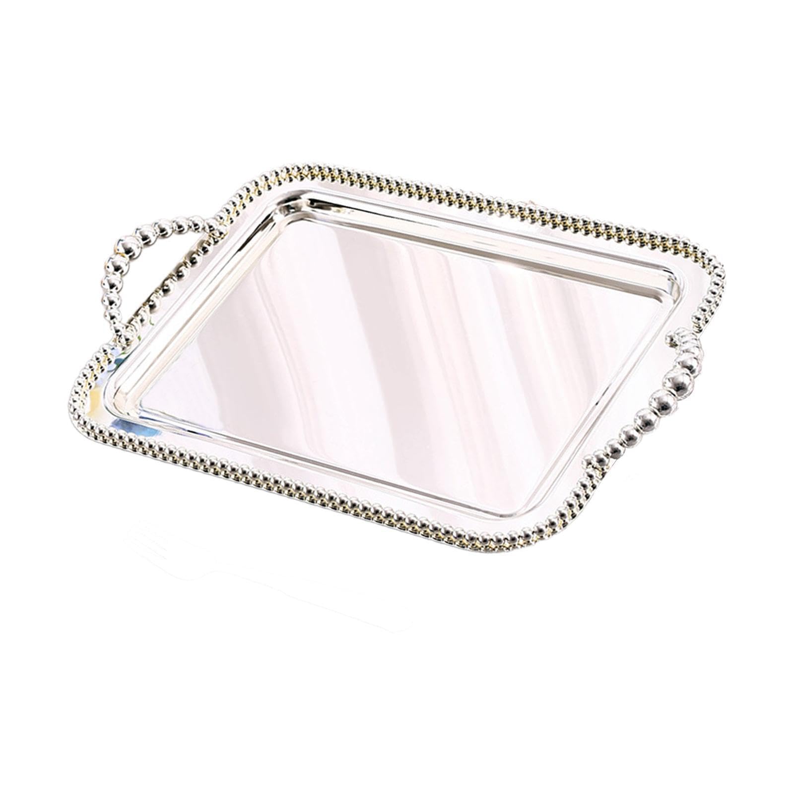 PIXZCSA Rectangle Serving Tray Kitchen Fruit Dessert Display Decorative Tray Non Slip Organizer With Handles Showing Different Elegant. Rectangle Serving