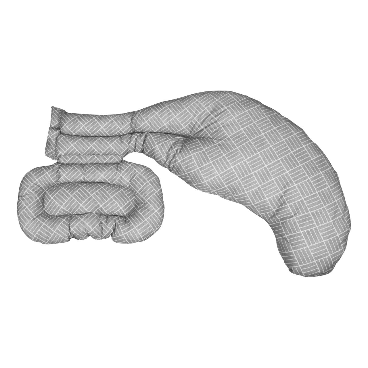 Schwangerschaftskissen, modulierbar, Kissen, Körperstützung, fördert die Seitenposition, unterteilt in 3 Teile für jeden Bedarf, maschinenwaschbar