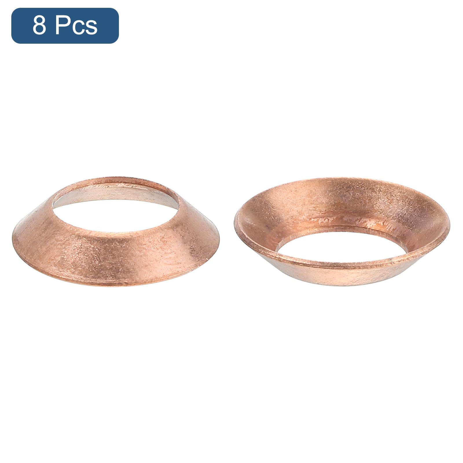 QUARKZMAN 8Pezzi Guarnizione a Flangia in Rame, Adatta per Tubo da 1/2", Raccordo a Flangia in Rame a 45 Gradi per Accessori Condizionatore d'Aria e Refrigerazione
