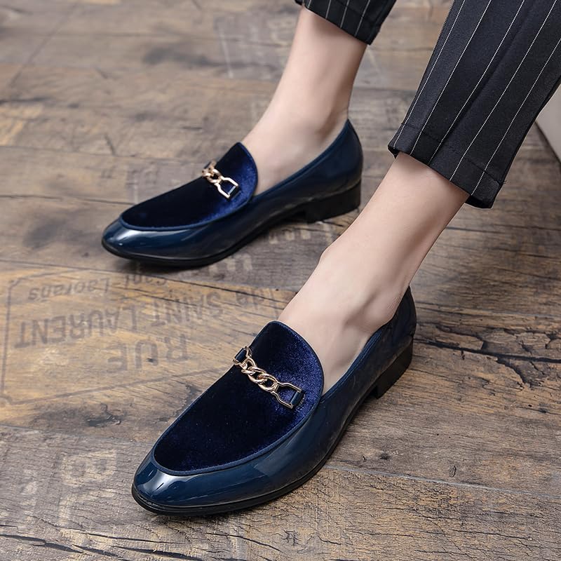 Men's Luxury Penny Suede Loafer Slip-On Velvet Party Dancing Shoes for Wedding Plus Size 38-483