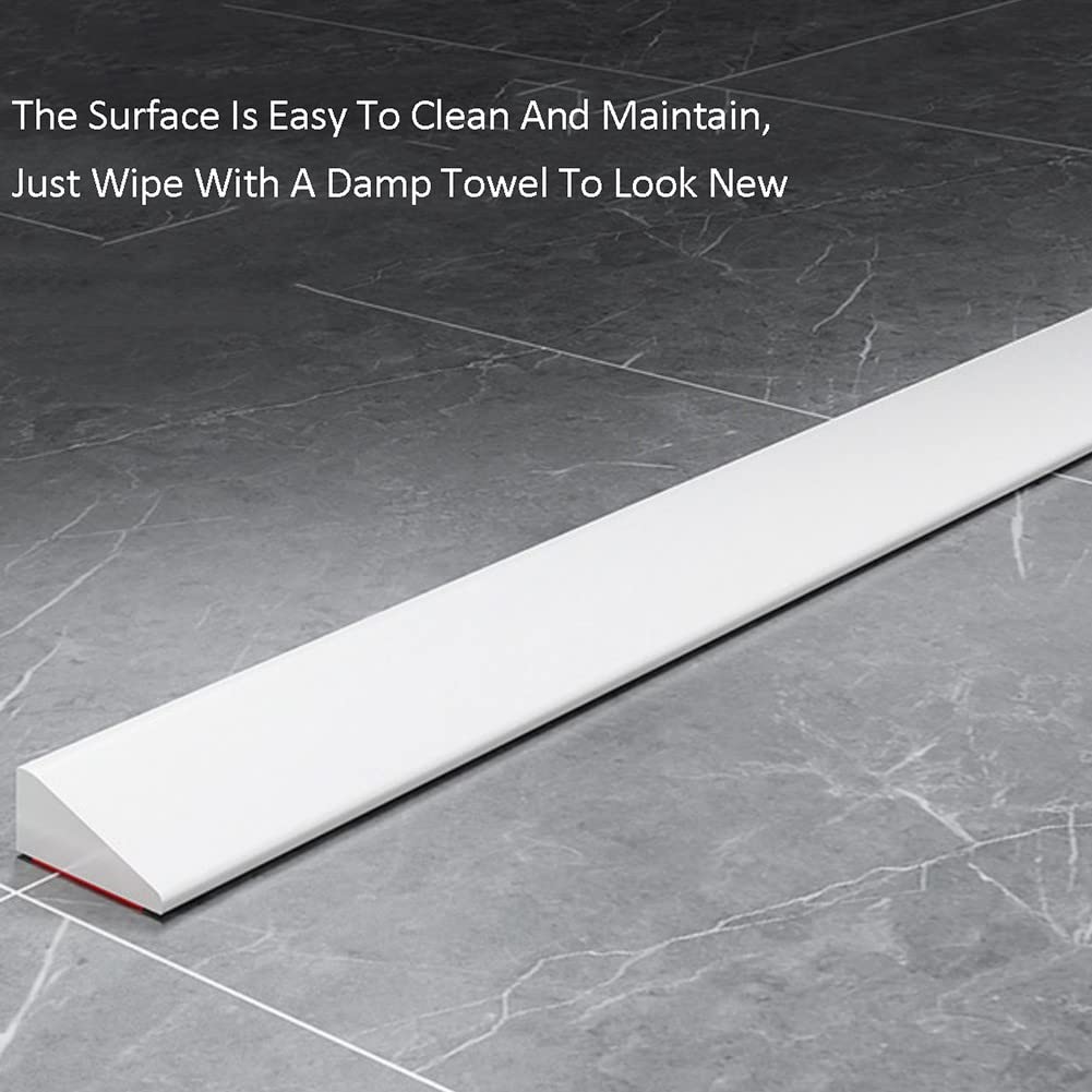 Ducha Presa de Puerta Tiras de Tope de Agua de Silicona Flexible,Tira Impermeable autoadhesiva,Barrera de Ducha para Separación Húmeda y Seca,Umbral de Ducha de Baño y Cocina