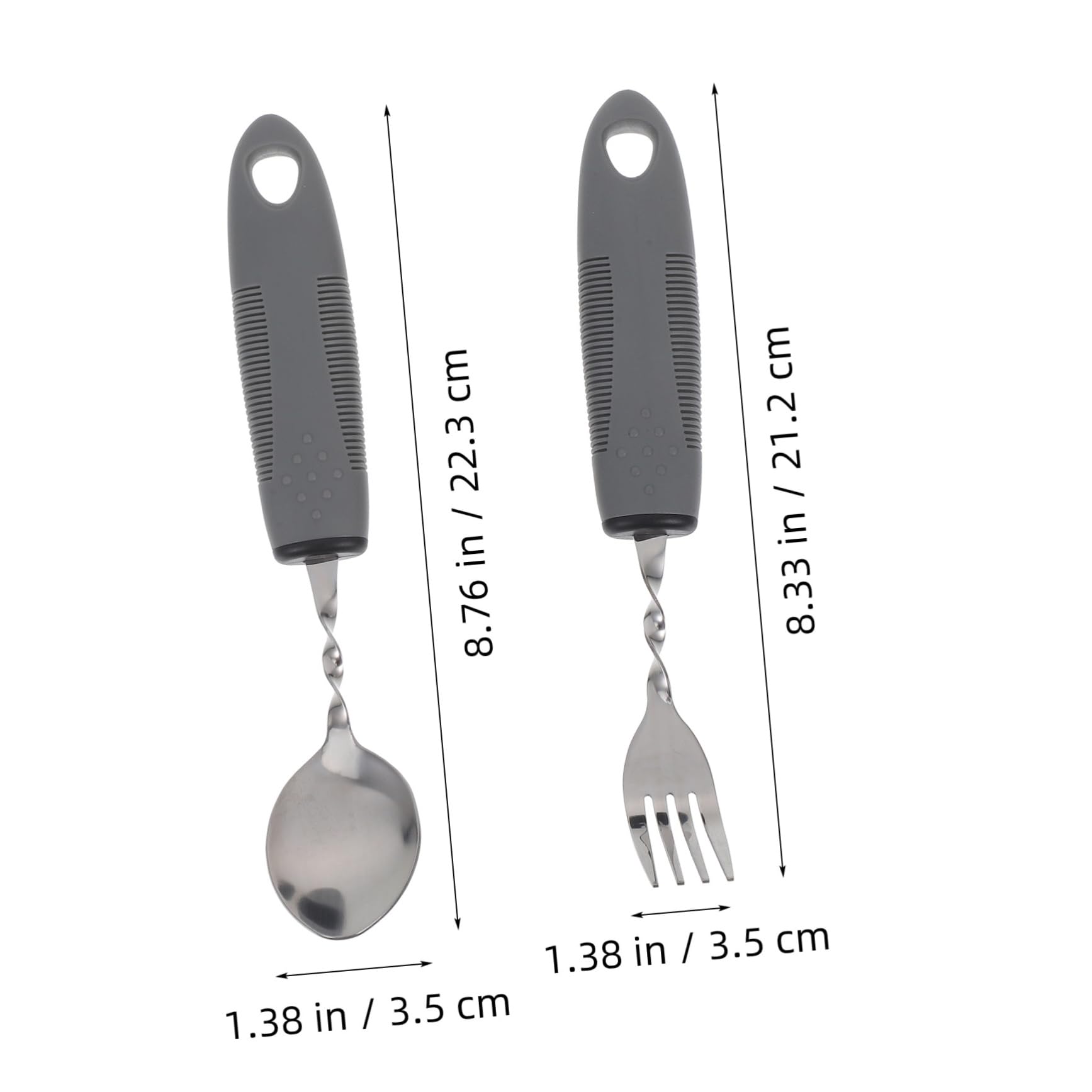 Alipis Adaptive Utensil Set for Elderly Piece Anti-shake Cutlery Weighted Handles for Handicap Assistance