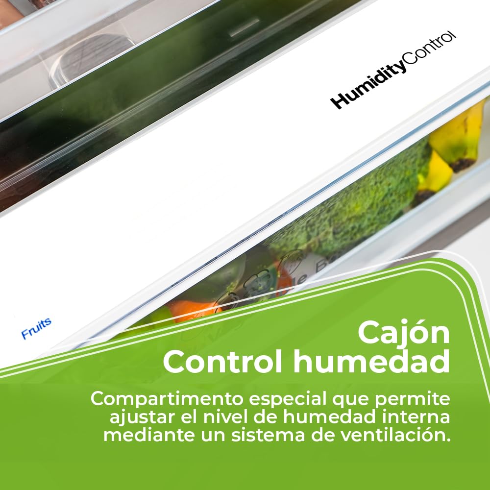Aspes Refrigerador Inox, 1 Puerta. AR185601ENFDX, Capacidad 359 Litros, No Frost, Multi Air Flow, 40dB, Puerta Reversible, Apertura Tirador, Clase E