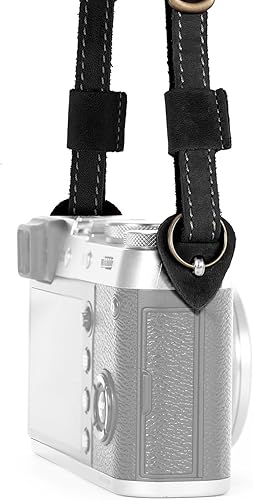 Miniatura 9 de MegaGear SLR, DSLR Sierra Series Cuero Genuino Cámara Correa de Hombro o Cuello Negro