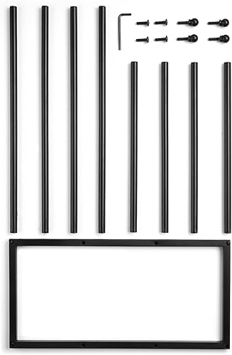 Miniatura 3 de Moderno estante de metal negro para almacenamiento de botas altas, organizador de botas de entrada independiente con 8 postes largos, capacidad para