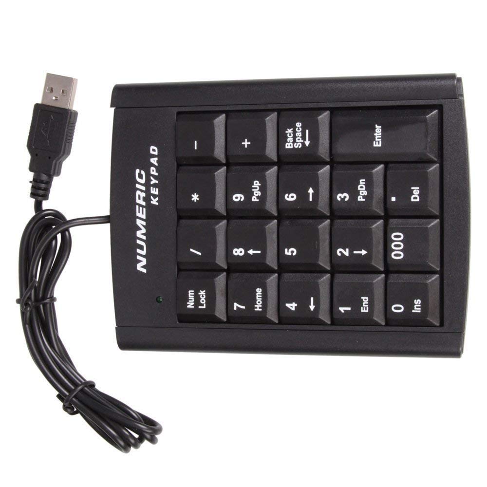 CableVantage USB 19 Key Number Numeric Keypad Keyboard Laptop/Notebook PC Computer Surface Mac Number Pad-picture-14