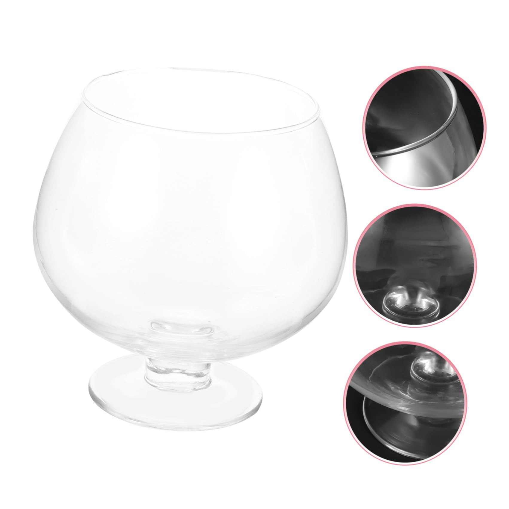 Grande Bicchiere in Vetro per Birra da 1500ml, Resistente al Microonde, Design Raffinato e Semplice per Dessert e Gelati