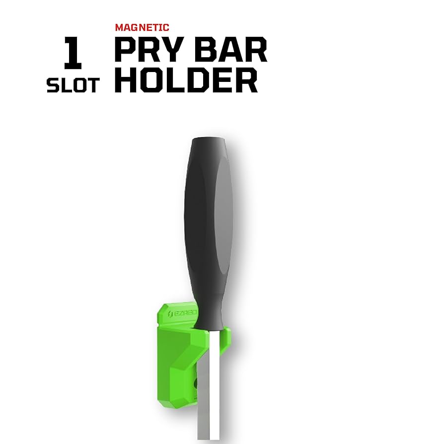 Edc Pry Bar E-Z Red EZPB1-G EZREZPB1-G Single Pry Bar Holder, Green Magnetic Bit Holder