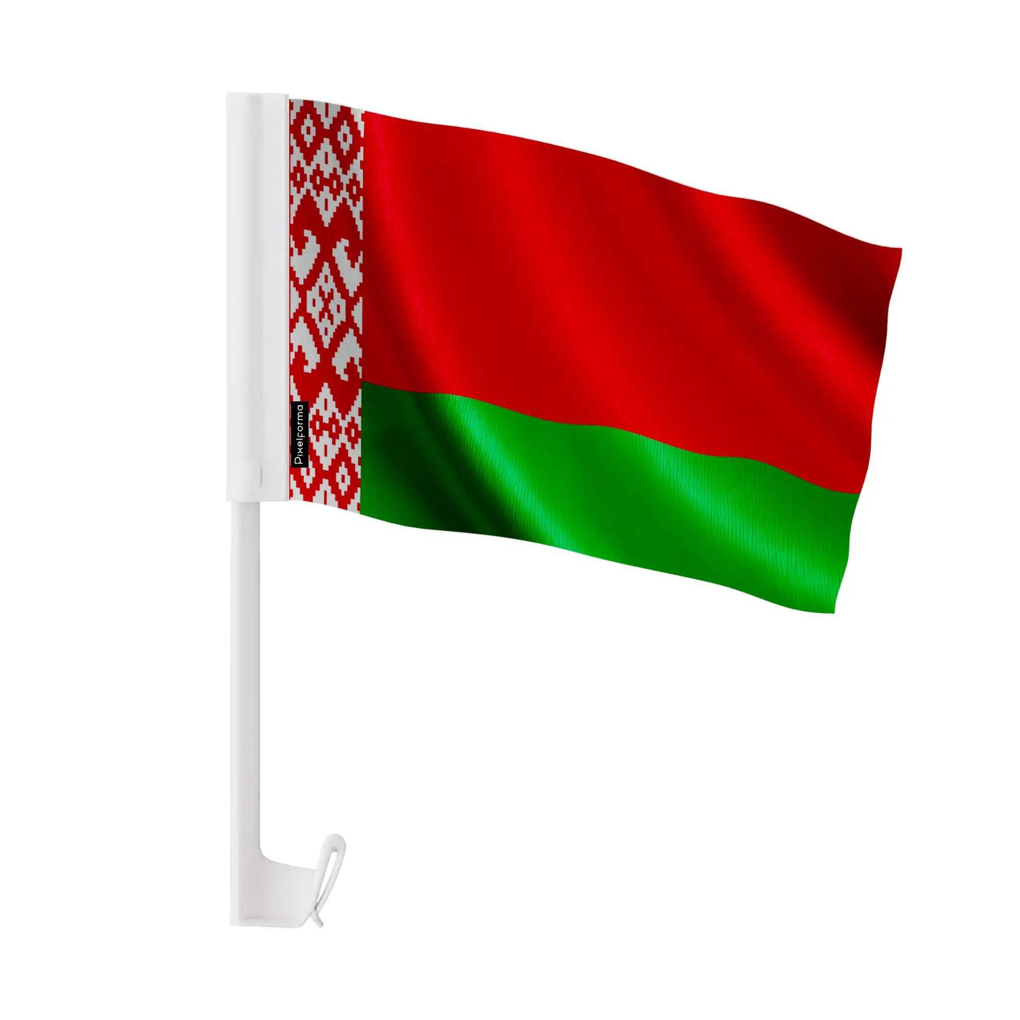 Bandiera per auto della Bielorussia in poliestere, 50 pezzi, 30 x 45 cm