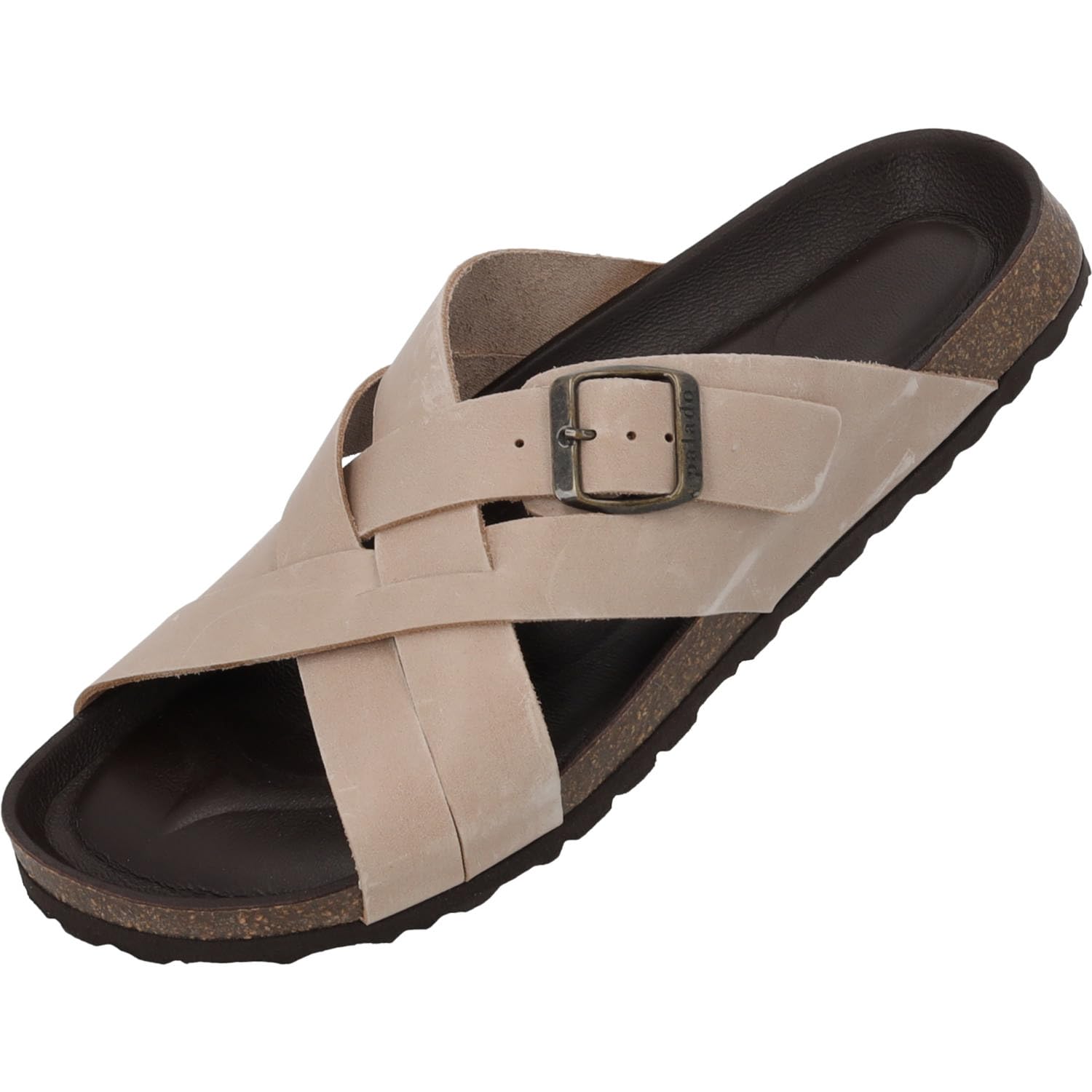 Palado Herren Pantoletten Tavros - bequeme Sandalen Made in Spain - Hausschuhe mit Kork-Fußbett - modische Sommerschuhe