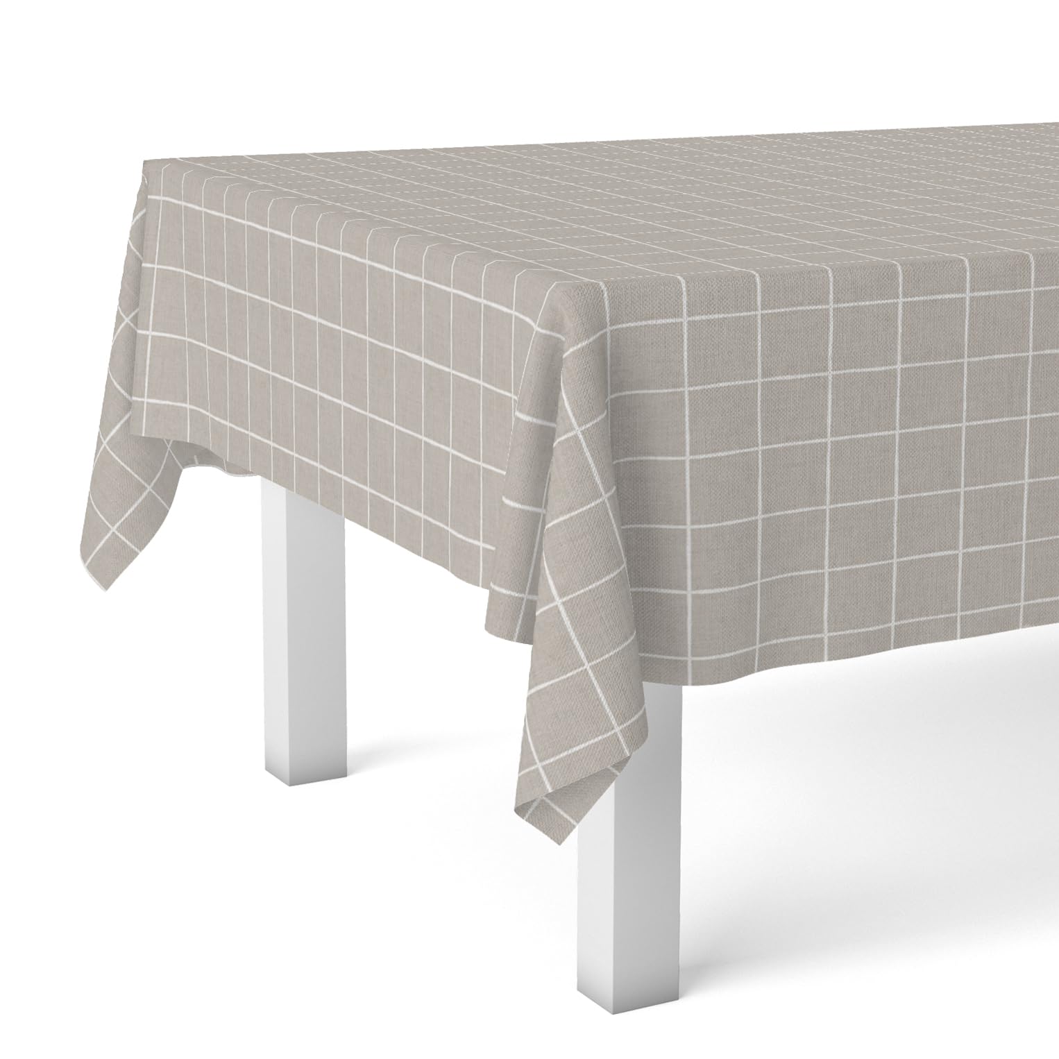 Martina Home Tablecloth Oilcloth Square Beige 260 x 140 cm