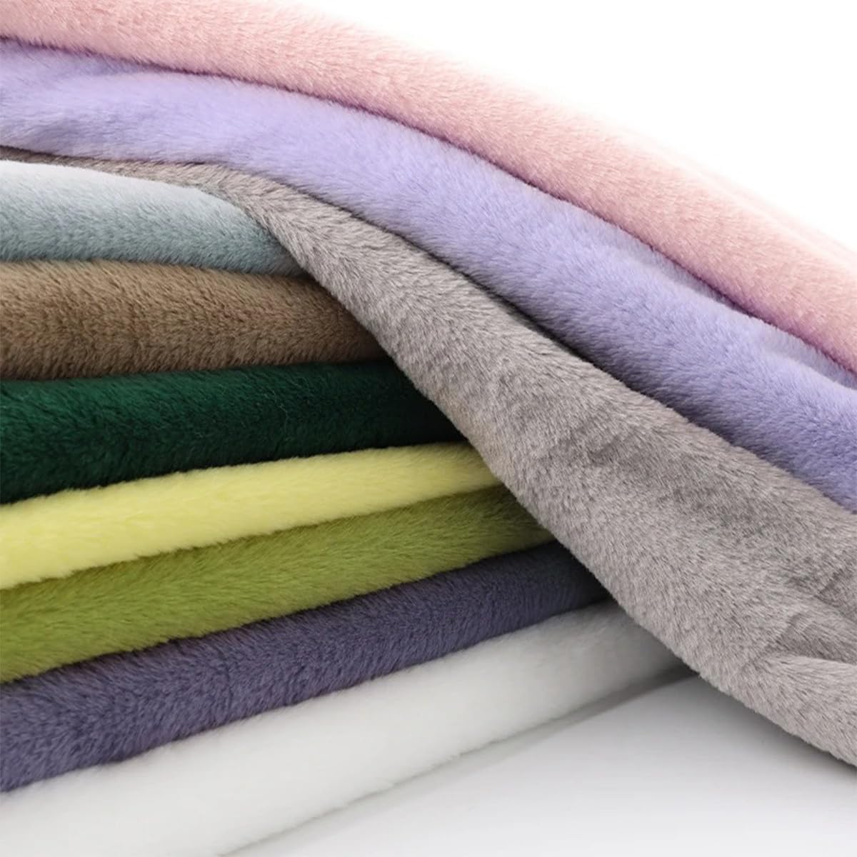 Tessuto Morbido, 100x160cm Tessuto di Peluche Corto e Solido per Coperte, federe, Sciarpe, lavori Artigianali per la casa e Cucito, 9