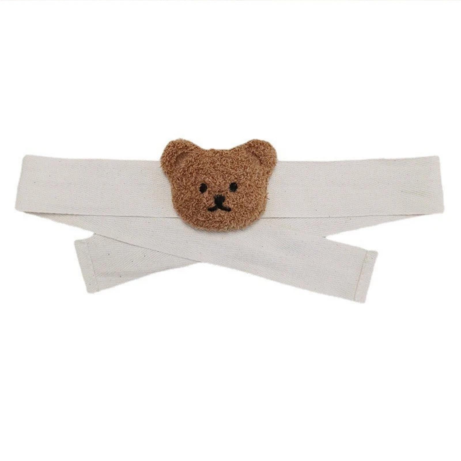 4PCS Vorhang Raffhalter Plüsch Stickerei Bär Kaninchen Bindung Strap Baumwolle Krawatte Seil Hause Kidroom Dekor Schnalle für Gardinen Vorhänge(Color 1)