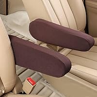Vista 3 de 1 par de fundas para reposabrazos de asiento, tamaño universal, funda para reposabrazos de asiento delantero de automóvil, funda de repuesto de tela